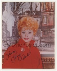 3y0748 LUCILLE BALL signed color 8x10 REPRO still 1980s great portrait of the I Love Lucy star!