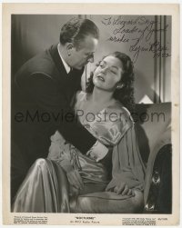 3y0349 LYNN BARI signed 8.25x10.25 still 1946 close up in nightgown with George Raft in Nocturne!