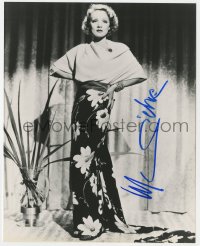 3y0880 MARLENE DIETRICH signed 8x10 REPRO still 1980s full-length portrait modeling floral skirt!