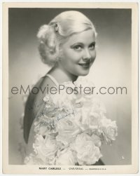 3y0356 MARY CARLISLE signed 8x10 still 1930s beautiful Universal studio portrait in backless dress!