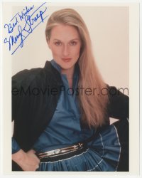 3y0757 MERYL STREEP signed color 8x10 REPRO still 1980s young portrait of the legendary leading lady!