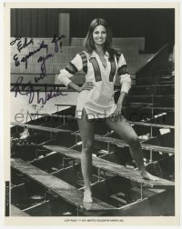 3y0371 RAQUEL WELCH signed 8x10 still 1972 wearing a jersey & not much else in Kansas City Bomber!