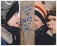 3y0763 SCOTT SCHWARTZ signed color 8x10 REPRO still 1990s classic tongue scene from A Christmas Story!
