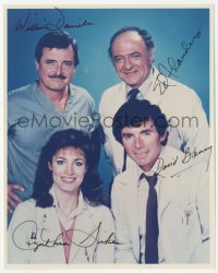 3y0765 ST. ELSEWHERE signed color 8x10 REPRO still 1980s by Daniels, Flanders, Birney, AND Sikes!