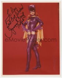 3y0776 YVONNE CRAIG signed color 8x10 REPRO still 1980s full-length portrait in costume as Batgirl!