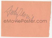3y0509 ANDY DEVINE signed 4x5 album page 1940s it can be framed & displayed with a repro still!
