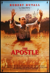 3y0013 APOSTLE signed 1sh 1998 by star/director Robert Duvall, the hardest soul to save was his own!