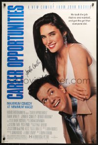 3y0026 CAREER OPPORTUNITIES signed DS 1sh 1991 by Jennifer Connelly, a John Hughes romantic comedy!