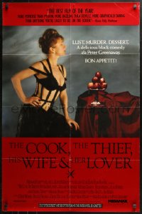 3y0030 COOK, THE THIEF, HIS WIFE & HER LOVER signed 1sh 1990 by Helen Mirren, directed by Greenaway!