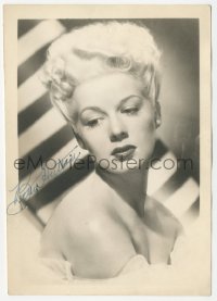 3y0456 BETTY HUTTON signed deluxe 5x7 fan photo 1940s head & shoulders portrait of the pretty actress!