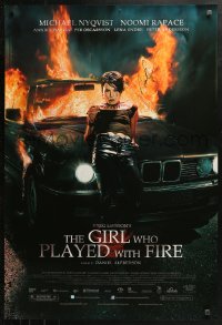 3y0043 GIRL WHO PLAYED WITH FIRE signed DS 1sh 2010 by Noomi Rapace as Lisbeth Salander!