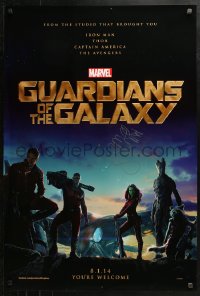 3y0051 GUARDIANS OF THE GALAXY signed teaser DS 1sh 2014 by director James Gunn, Marvel Comics!