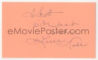 3y0540 ARLENE DAHL signed 3x5 index card 1980s it can be framed & displayed with a repro!