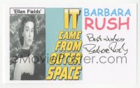 3y0544 BARBARA RUSH signed 3x5 index card 1980s great portrait from It Came From Outer Space!