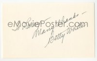 3y0549 BETTY WHITE signed 3x5 index card 1980s it can be framed & displayed with a repro!