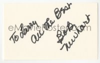3y0553 BOB NEWHART signed 3x5 index card 1980s it can be framed & displayed with a repro!