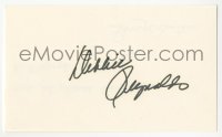 3y0570 DEBBIE REYNOLDS signed 3x5 index card 1980s it can be framed & displayed with a repro!