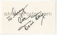 3y0573 DORIS DAY signed 3x5 index card 1980s it can be framed & displayed with a repro!