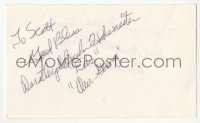 3y0574 DOROTHY DEBORBA signed 3x5 index card 1980s it can be framed & displayed with a repro!