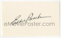 3y0575 EDDIE BRACKEN signed 3x5 index card 1980s it can be framed & displayed with a repro!