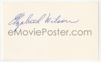 3y0578 ELIZABETH WILSON signed 3x5 index card 1980s it can be framed & displayed with a repro!