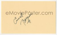 3y0580 ERNEST BORGNINE signed 3x5 index card 1980s it can be framed & displayed with a repro!