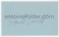 3y0595 HAROLD GOULD signed 3x5 index card 1980s it can be framed & displayed with a repro!