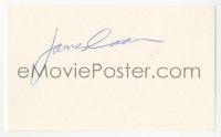 3y0602 JAMES CAAN signed 3x5 index card 1980s it can be framed & displayed with a repro!