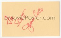 3y0603 JAMES COCO signed 3x5 index card 1980s it can be framed & displayed with a repro!
