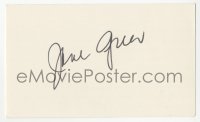 3y0606 JANE GREER signed 3x5 index card 1980s it can be framed & displayed with a repro!