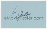 3y0612 JOAN BAEZ signed 3x5 index card 1980s it can be framed & displayed with a repro!