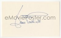 3y0613 JOAN FONTAINE signed 3x5 index card 1980s it can be framed & displayed with a repro!