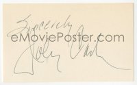 3y0616 JOHNNY CASH signed 3x5 index card 1980s it can be framed & displayed with a repro!