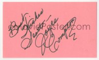 3y0619 JOYCE COMPTON signed 3x5 index card 1980s it can be framed & displayed with a repro!