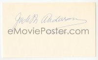 3y0621 JUDITH ANDERSON signed 3x5 index card 1980s it can be framed & displayed with a repro!