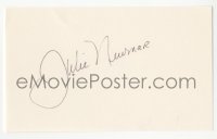 3y0623 JULIE NEWMAR signed 3x5 index card 1980s it can be framed & displayed with a repro!