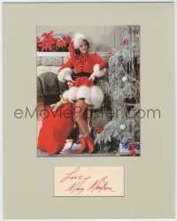 3y0153 MARY MARTIN signed 3x5 index card in 11x14 display 1980s ready to frame & hang on your wall!