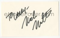 3y0648 NICK NOLTE signed 3x5 index card 1980s it can be framed & displayed with a repro!