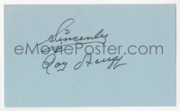 3y0670 ROY ACUFF signed 3x5 index card 1980s it can be framed & displayed with a repro!