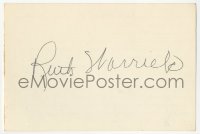 3y0671 RUTH WARRICK signed 4x6 index card 1980s it can be framed & displayed with a repro!