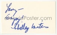 3y0673 SHELLEY WINTERS signed 3x5 index card 1980s it can be framed & displayed with a repro!