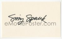 3y0674 SISSY SPACEK signed 3x5 index card 1980s it can be framed & displayed with a repro!