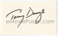 3y0679 TONY DANZA signed 3x5 index card 1980s it can be framed & displayed with a repro!