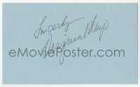 3y0685 VIRGINIA MAYO signed 3x5 index card 1980s it can be framed & displayed with a repro!