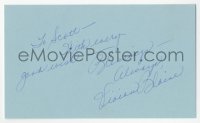 3y0686 VIVIAN BLAINE signed 3x5 index card 1980s it can be framed & displayed with a repro!