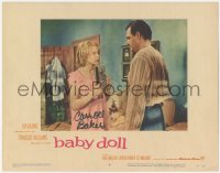 3y0191 BABY DOLL signed LC #8 1957 by Carroll Baker, showing photo to Karl Malden, Elia Kazan!