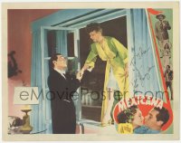 3y0197 MEXICANA signed LC 1945 by Tito Guizar, who's helping pretty Constance Moore through window!