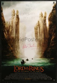3y0068 LORD OF THE RINGS: THE FELLOWSHIP OF THE RING signed advance 1sh 2001 by Peter Jackson!