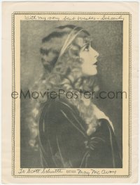 3y0166 MAY McAVOY signed 9x12 program book page 1925 great profile portrait as Esther from Ben-Hur!