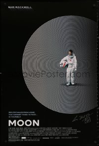 3y0071 MOON signed 1sh 2009 by director Duncan Jones, great image of lonely astronaut Sam Rockwell!